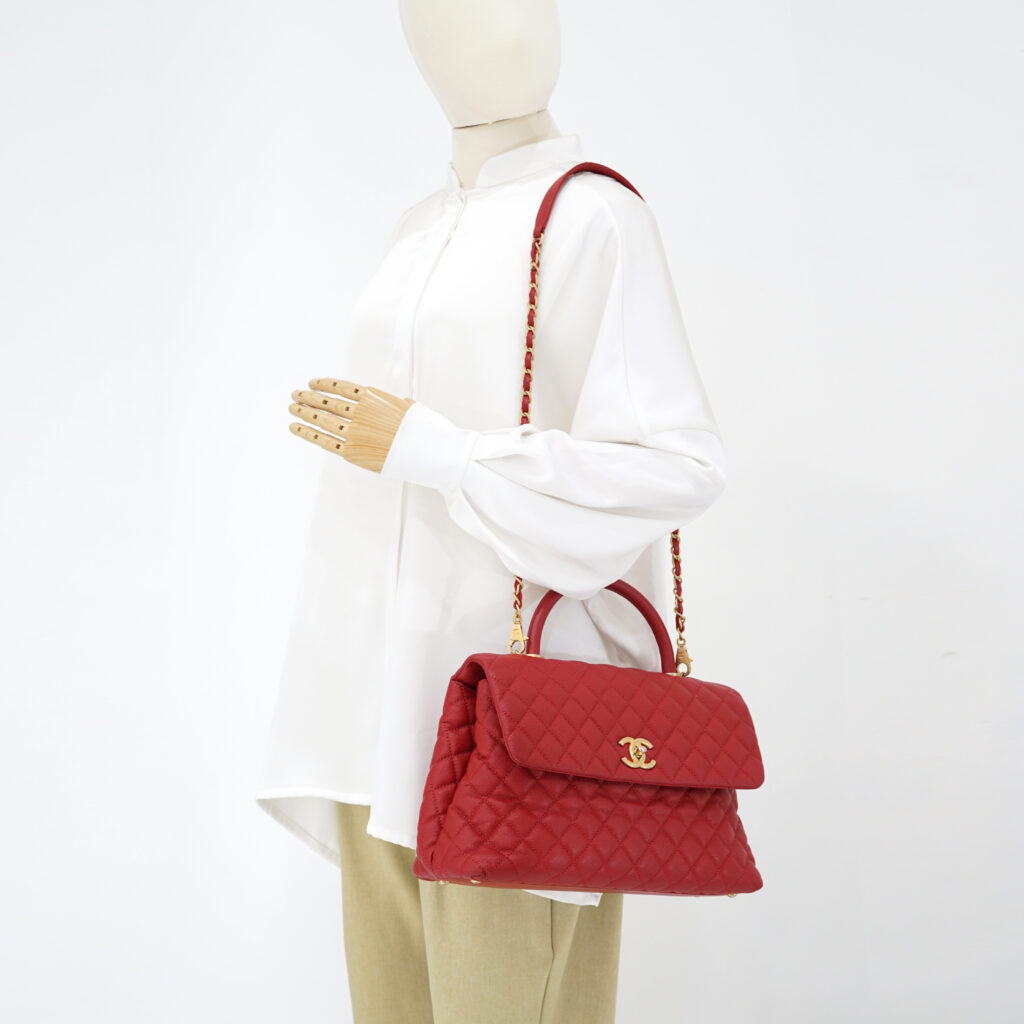Chanel Coco Handle Large Caviar Red GHW