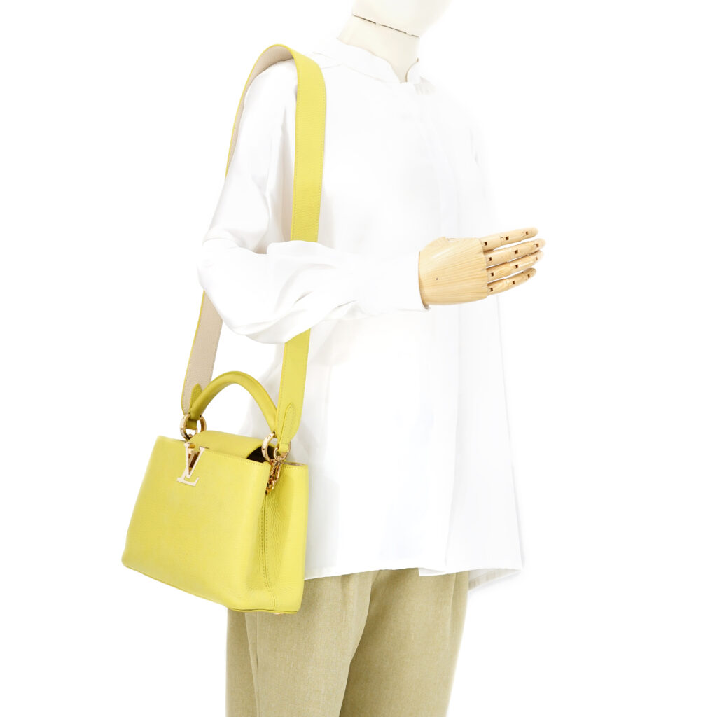 Louis Vuitton Capucines Lime Green GHW