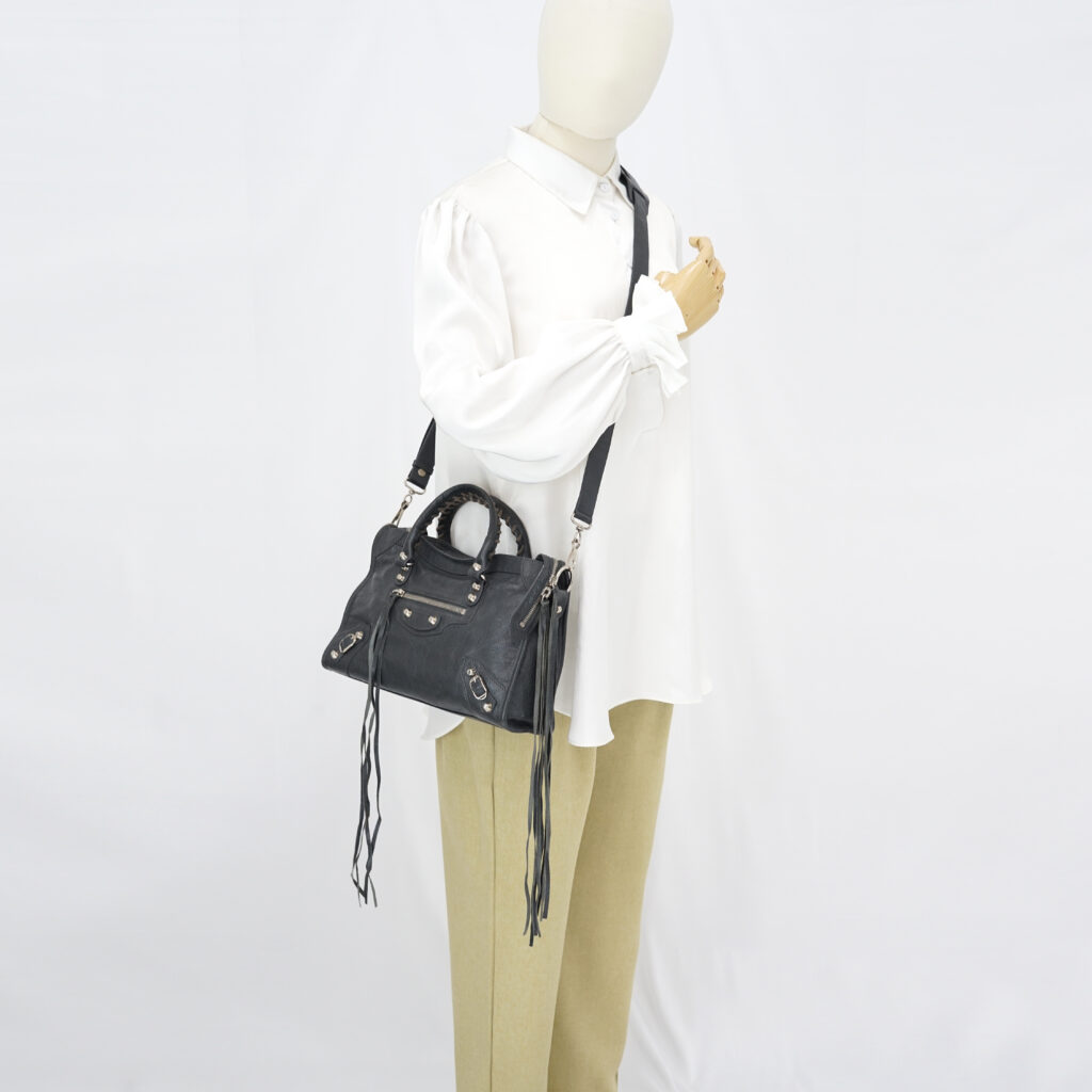 Balenciaga Small Classic City Agneau Dark Grey SHW