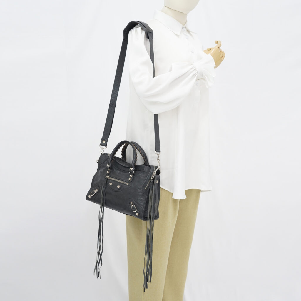 Balenciaga Small Classic City Agneau Dark Grey SHW