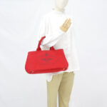 Prada Canapa Shopping Tote Canvas Rosso GHW