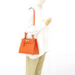 Hermes Kelly 28 Epsom Orange GHW