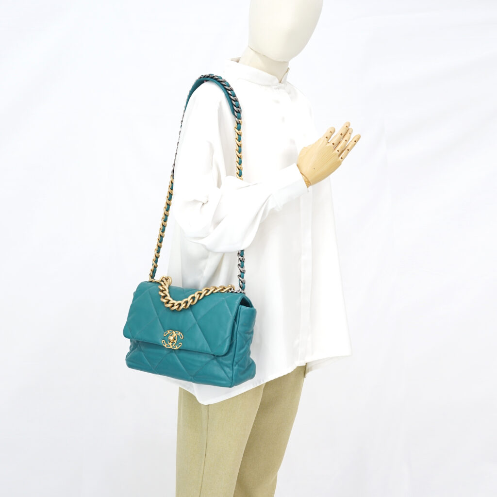 Chanel C19 Large Lambskin Green Tosca