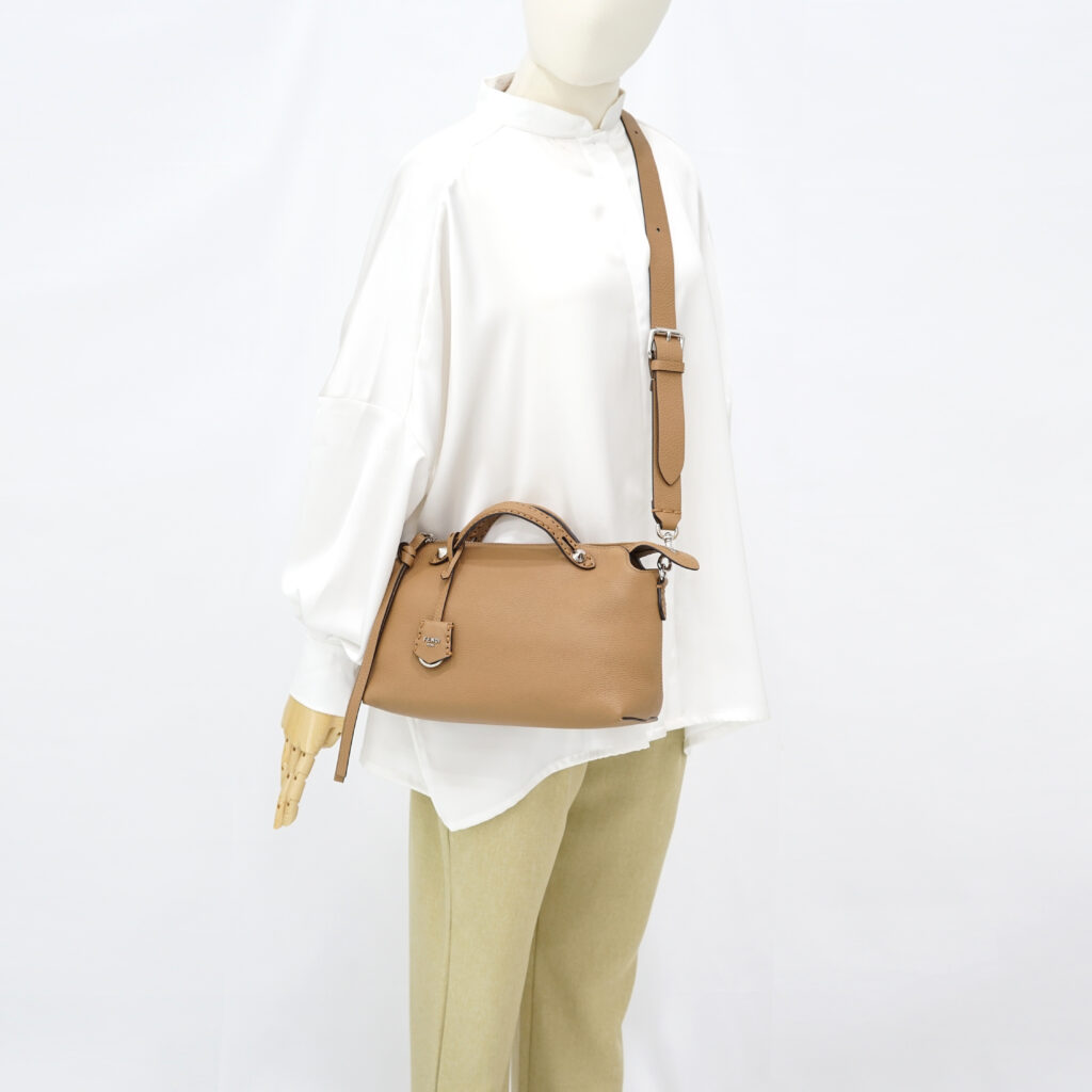Fendi By The Way Medium Selleria Calfskin Beige SHW