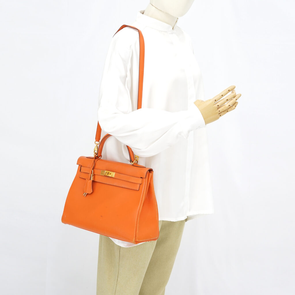 Hermes Kelly 32 Swift Orange GHW