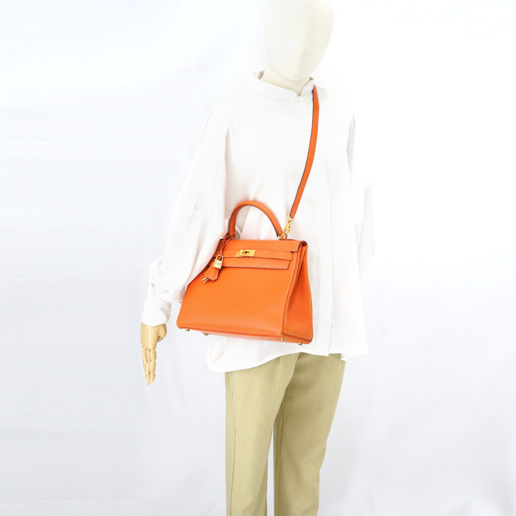Hermes Kelly 32 Swift Orange GHW