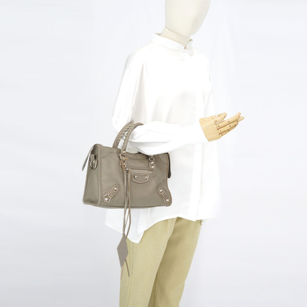 Balenciaga Small City Edge Mink Grey SHW