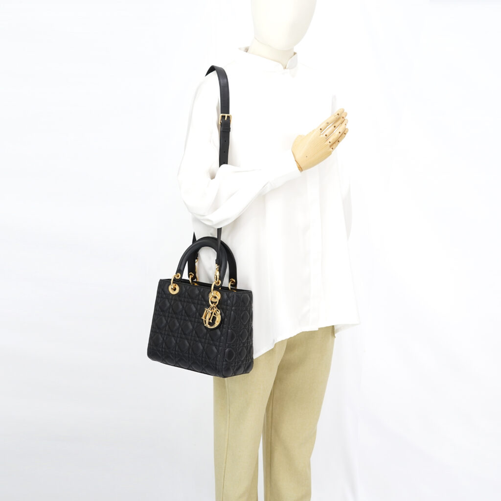 Dior Lady Dior Medium Black GHW