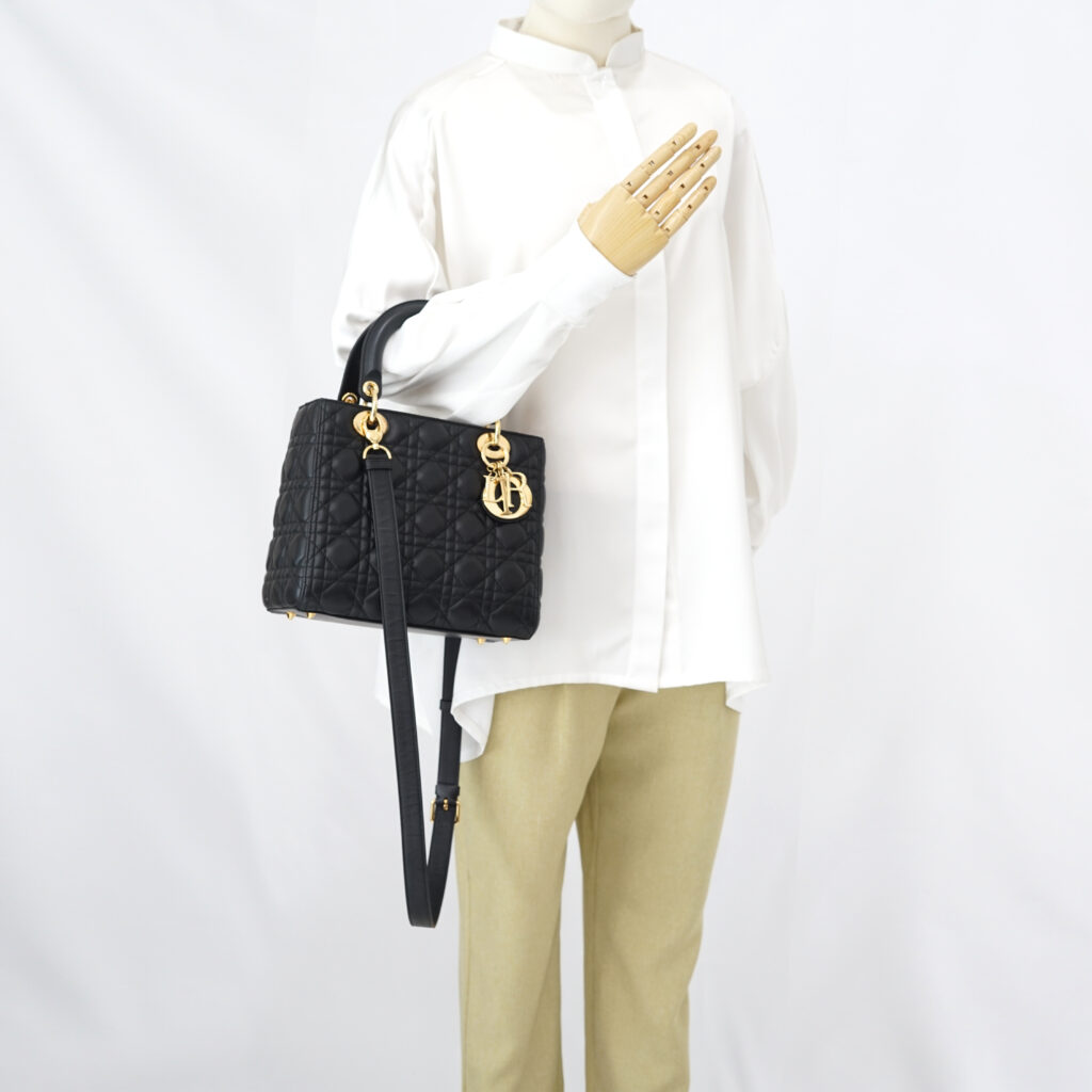 Dior Lady Dior Medium Black GHW