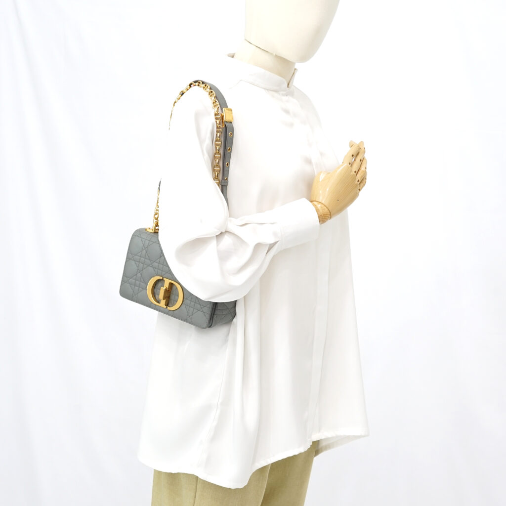 Dior Caro Small Gray GHW