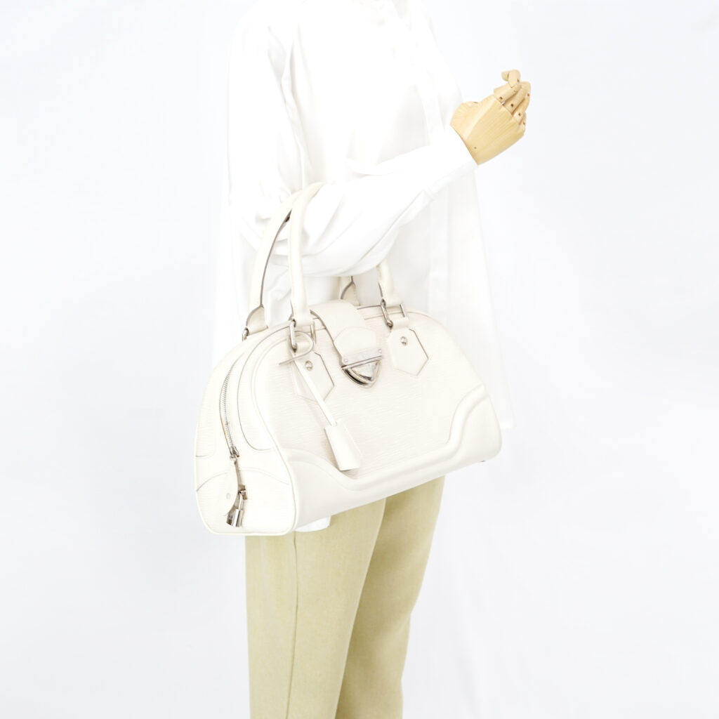 Louis Vuitton Bowling Montaigne GM Epi White SHW