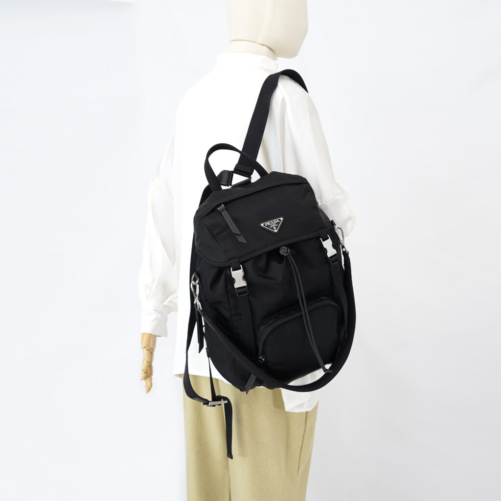 Prada Re-Nylon Backpack Black SHW