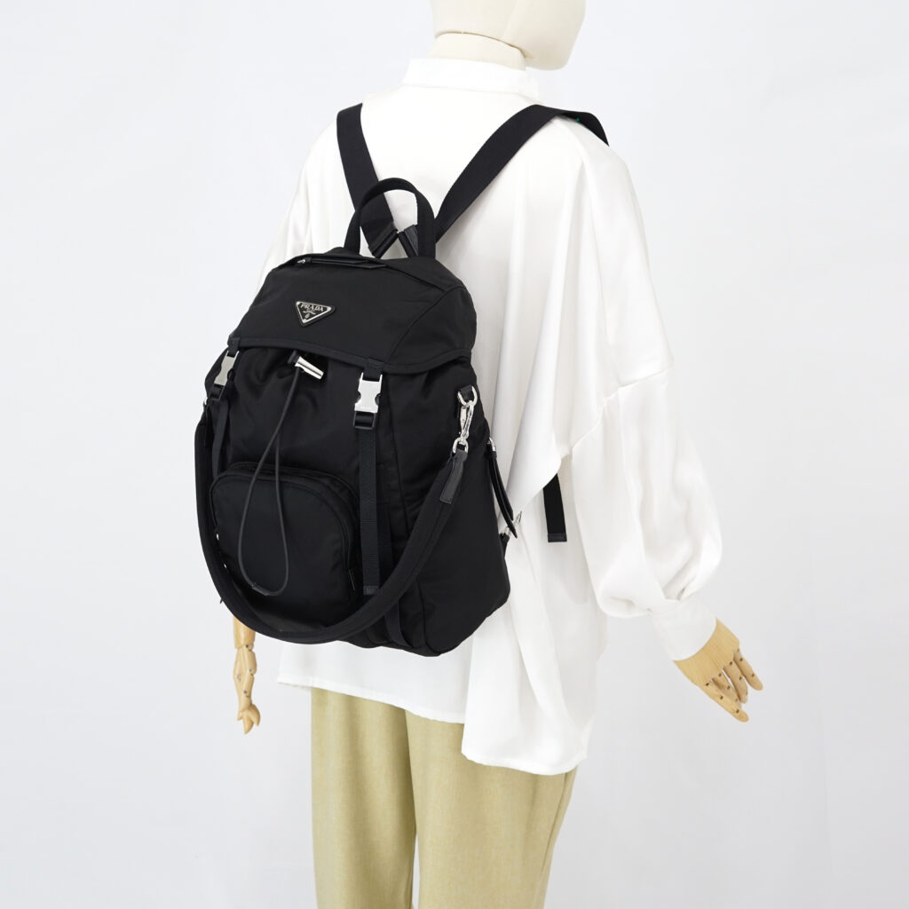 Prada Re-Nylon Backpack Black SHW