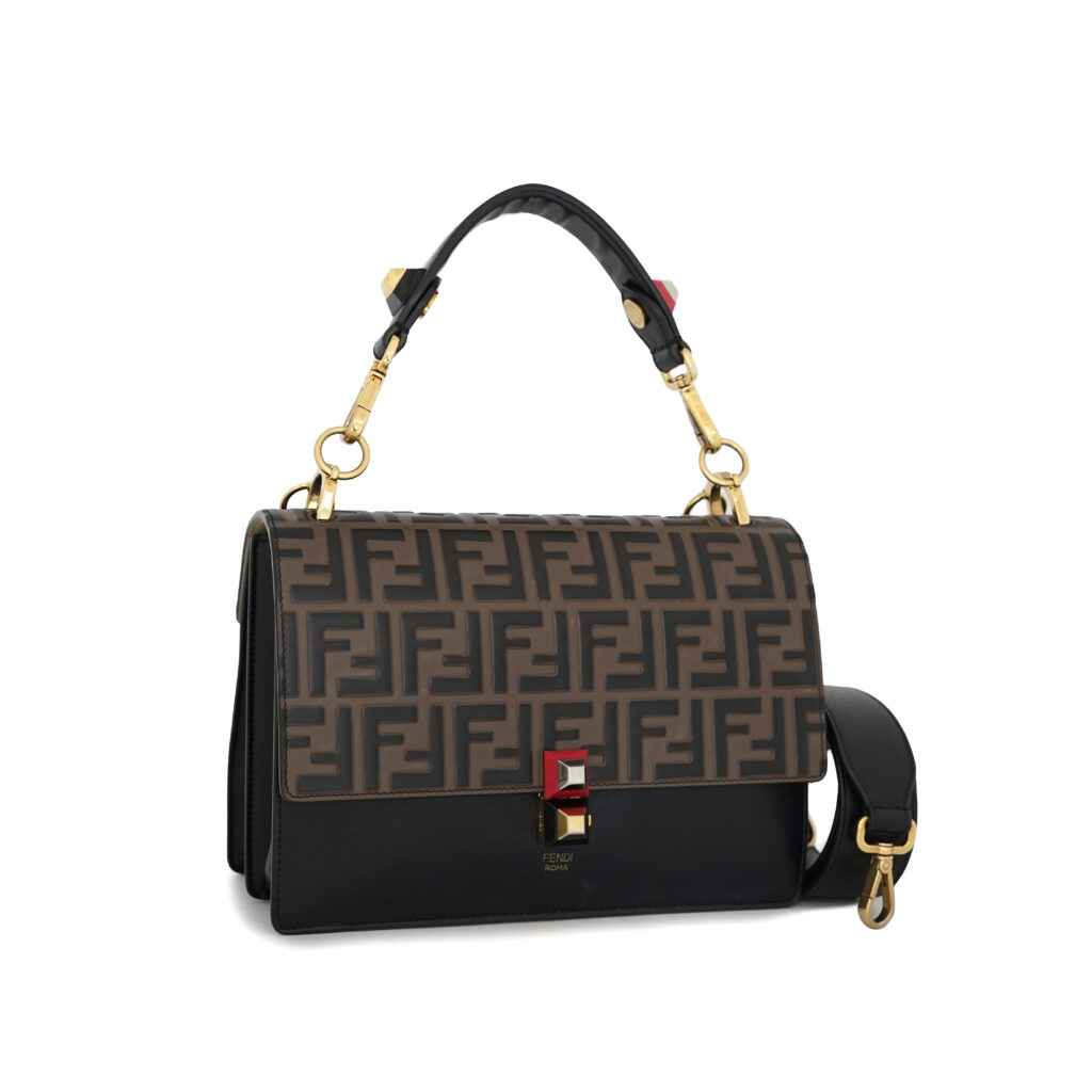 Fendi Kan I Black Brown FF GHW
