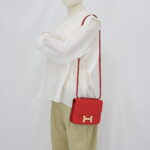 Hermes Constance 18 Evercolor Rouge De Coeur/Rouge VIF PBHW