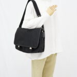 Prada Flap Messenger Bag Tessuto Saffiano Nylon Black SHW