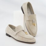 Loro Piana Joan Charms Loafer Suede Sunrise Clouds GHW
