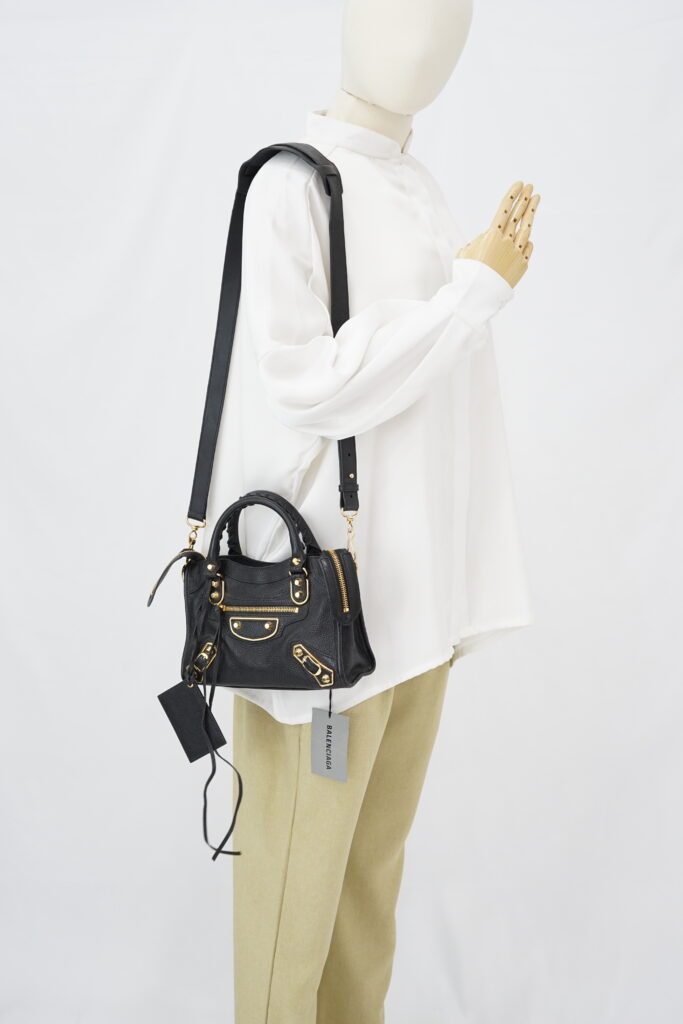 Balenciaga Mini City Edge Chevre Black GHW