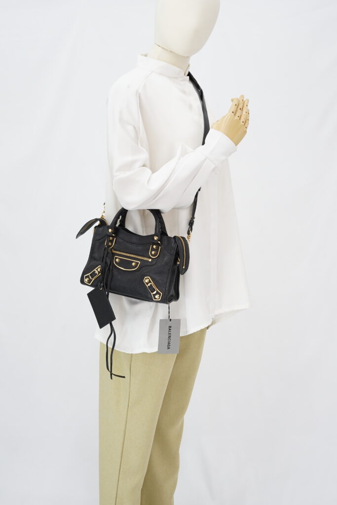 Balenciaga Mini City Edge Chevre Black GHW