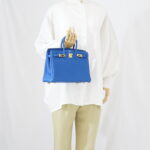 Hermes Birkin 25 Togo Bleu Zellige Gold Hardware