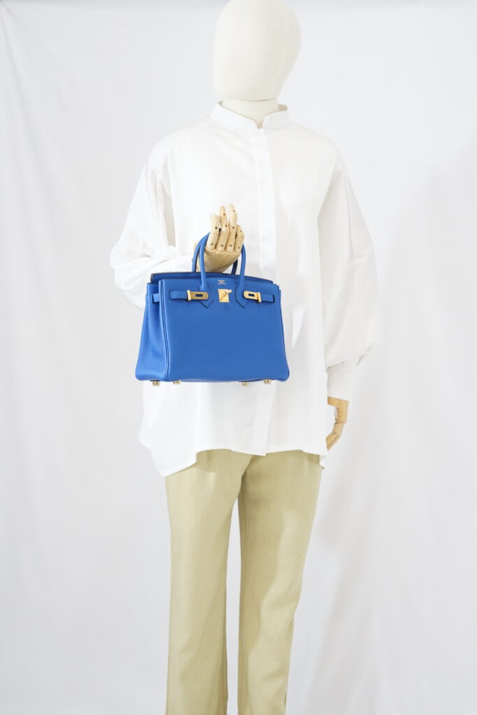 Hermes Birkin 25 Togo Bleu Zellige Gold Hardware