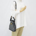 Dior Medium C’est Bag Canvas Blue Oblique GHW