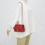 Chanel Classic Small D Flap Caviar Red GHW