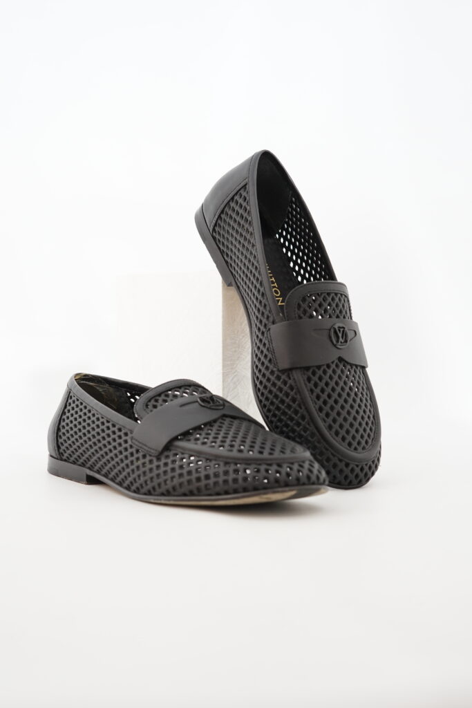 Louis Vuitton Soho Flat Loafer Perforated Calf Black
