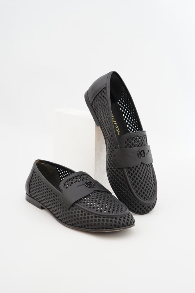 Louis Vuitton Soho Flat Loafer Perforated Calf Black