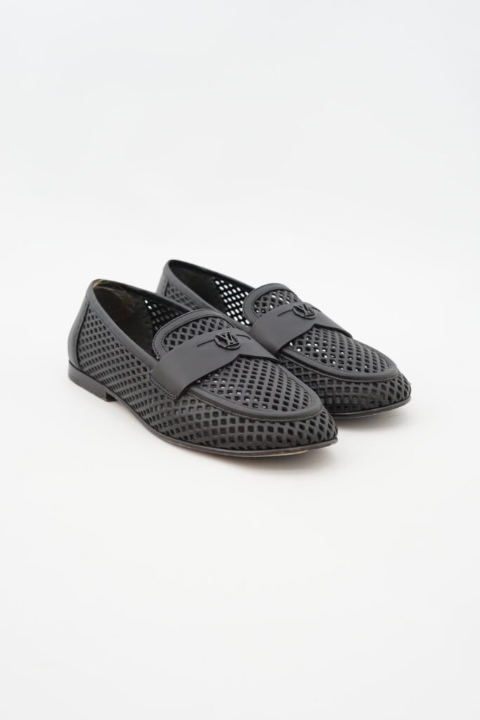 Louis Vuitton Soho Flat Loafer Perforated Calf Black