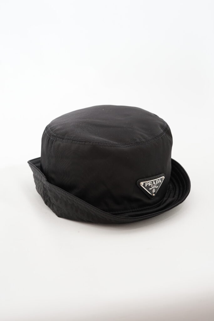 Prada Bucket Hat Nylon Black SHW
