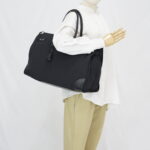 Prada 48H Sac De Jour Duffle Bag Nylon Black SHW