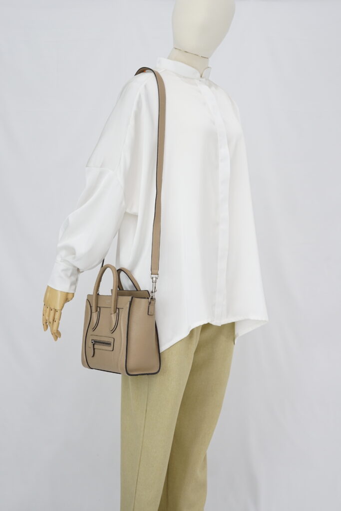 Celine Mini Luggage Taupe Caramel SHW
