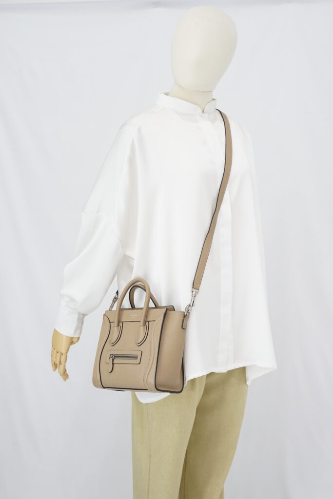 Celine Mini Luggage Taupe Caramel SHW