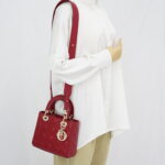 Dior Lady Dior Small Lambskin Red Chery GHW