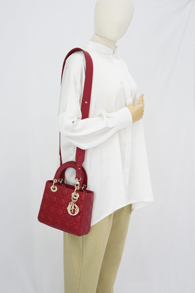 Dior Lady Dior Small Lambskin Red Chery GHW