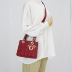 Dior Lady Dior Small Lambskin Red Chery GHW