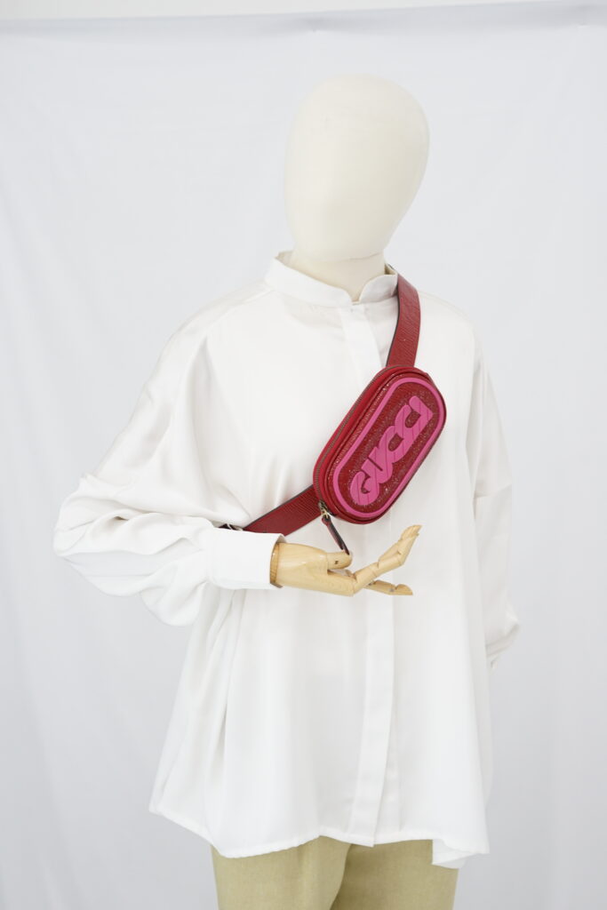 Gucci Belt Bag Crinkled Red Pink