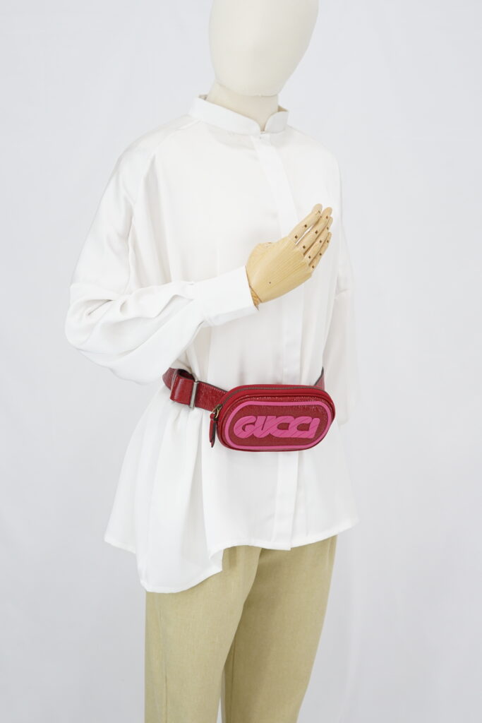 Gucci Belt Bag Crinkled Red Pink