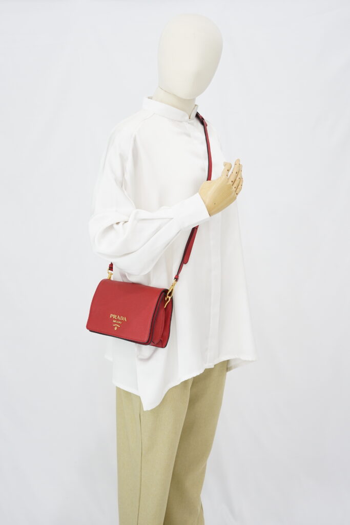 Prada Vitello Daino Rosso GHW