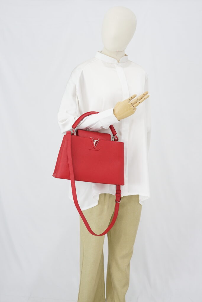 Louis Vuitton Capucines PM Taurillon Red SHW