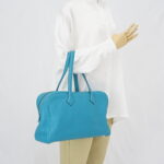 Hermes Victoria 35 Clemence Bleu Jean PHW