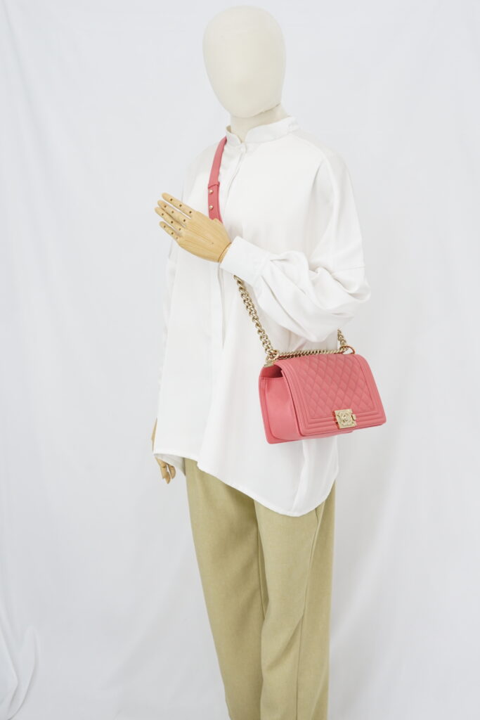 Chanel Boy 25 Caviar Pink GHW