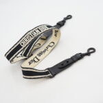 Dior Adjustable Shoulder Strap Ultramatte Black Embroidery