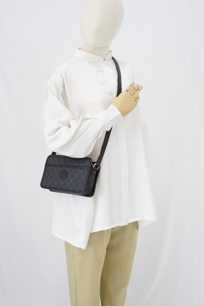 Gucci Mini Bag With Interlocking GG Supreme Black SHW