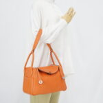 Hermes Lindy 30 Clemence Orange PHW