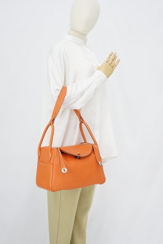 Hermes Lindy 30 Clemence Orange PHW