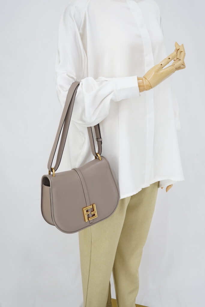Fendi C’mon Medium Bag Tortora GHW