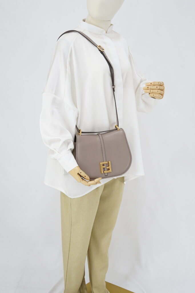 Fendi C’mon Medium Bag Tortora GHW
