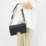 Chanel Boy 25 Chevron Black GHW